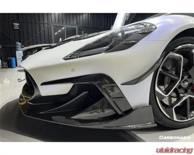 Carbonado DryCF MSY Style Front Bumper Canards Maserati MC20 2020-2024 - DRYCFOD-MC20MSY-CRD