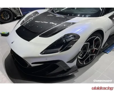 Carbonado DryCF MSY Style Front Bumper Canards Maserati MC20 2020-2024 - DRYCFOD-MC20MSY-CRD