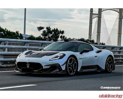 Carbonado DryCF MSY Style Front Lip Maserati MC20 2020-2024 - DRYCFOD-MC20MSY-FL