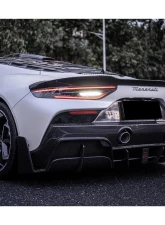 Carbonado DryCF MSY Style Rear Diffuser w/ Brake Light Maserati MC20 2020-2024                                     - DRYCFOD-MC20MSY-RD - Image 3