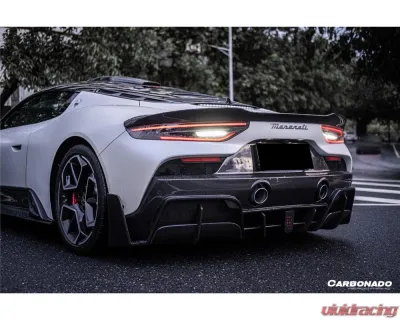 Carbonado DryCF MSY Style Rear Diffuser w/ Brake Light Maserati MC20 2020-2024 - DRYCFOD-MC20MSY-RD