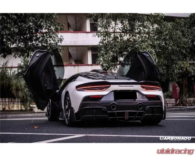 Carbonado DryCF MSY Style Rear Diffuser w/ Brake Light Maserati MC20 2020-2024 - DRYCFOD-MC20MSY-RD