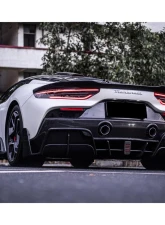 Carbonado DryCF MSY Style Rear Diffuser w/ Brake Light Maserati MC20 2020-2024                                     - DRYCFOD-MC20MSY-RD - Image 6
