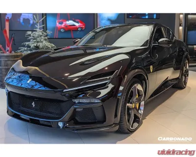 Ferrari Purosangue 2023-2025 Carbonado Dry Carbon Fiber OEM Style Front Lip - DRYCFPurosangue-MAN-OEM-FL