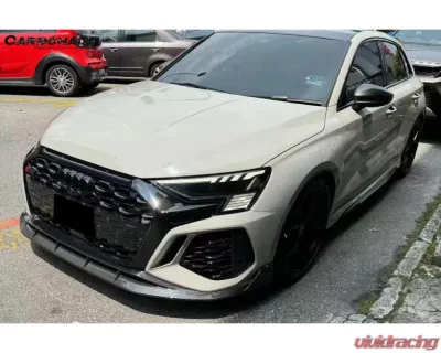 Carbonado DryCF Front Lip for Audi RS3 2023-2025 - AD Style, Brand New - DRYCFRS3-MAN-AD-FL