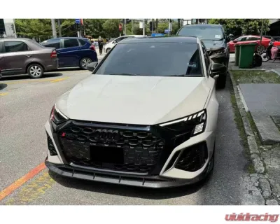 Carbonado DryCF Front Lip for Audi RS3 2023-2025 - AD Style, Brand New - DRYCFRS3-MAN-AD-FL