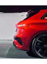 Carbonado DryCF AD Style Rear Diffuser Lip Audi RS3 2023-2025                                     - DRYCFRS3-MAN-AD-RD - Image 2