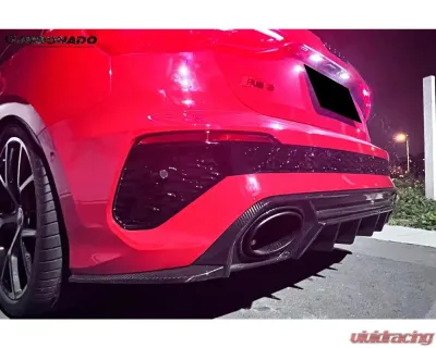Carbonado DryCF AD Style Rear Diffuser Lip Audi RS3 2023-2025 - DRYCFRS3-MAN-AD-RD