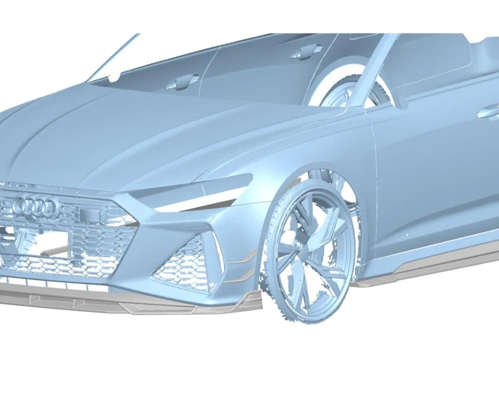 Carbonado DryFGCF AD Style Front Bumper Canards Audi RS6 | RS7 C8 2019-2024 - DRYFGCFRS6-MAN-AD-CRD