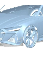 Carbonado DryCF AD Style Front Bumper Canards Audi RS6 | RS7 C8 2019-2024                                     - DRYCFRS6-MAN-AD-CRD - Image 4