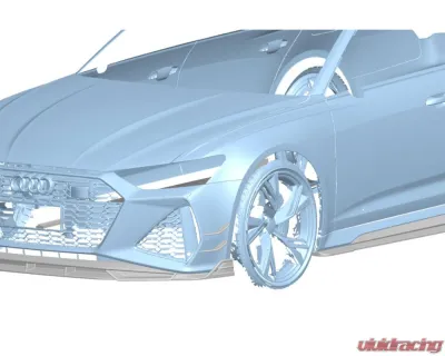 Carbonado DryCF AD Style Front Bumper Canards Audi RS6 | RS7 C8 2019-2024 - DRYCFRS6-MAN-AD-CRD