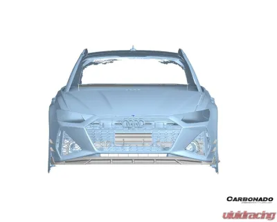 Carbonado DryCF AD Style Front Bumper Canards Audi RS6 | RS7 C8 2019-2024 - DRYCFRS6-MAN-AD-CRD