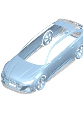 Carbonado Dry Carbon Fiber Front Lip Splitter for Audi RS6 & RS7 C8 2019-2024                                     - DRYCFRS6-MAN-AD-FL - Image 2