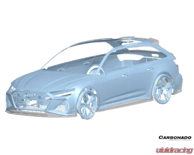 Carbonado Dry Carbon Fiber Front Lip Splitter for Audi RS6 & RS7 C8 2019-2024 - DRYCFRS6-MAN-AD-FL