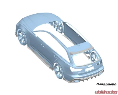 Carbonado DryCF AD Style Rear Diffuser Lip Audi RS6 | RS7 C8 2019-2024 - DRYCFRS6-MAN-AD-RD