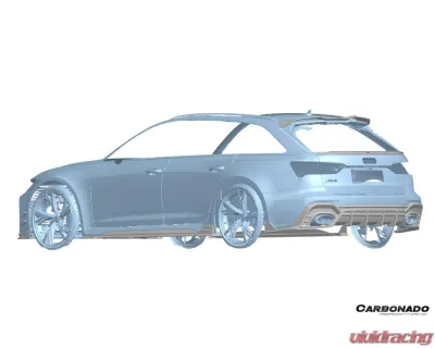 Carbonado DryCF AD Style Rear Diffuser Lip Audi RS6 | RS7 C8 2019-2024 - DRYCFRS6-MAN-AD-RD