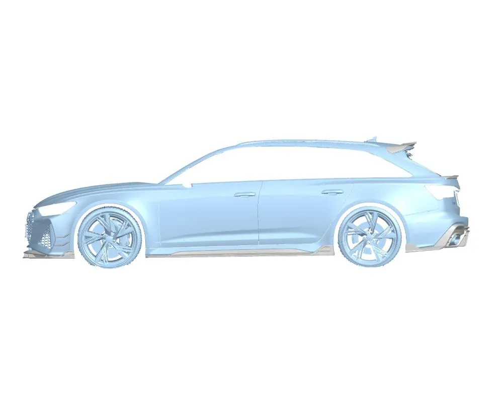 Carbonado DryFGCF AD Style Side Skirts Audi RS6 | RS7 C8 2019-2024 - DRYFGCFRS6-MAN-AD-SS