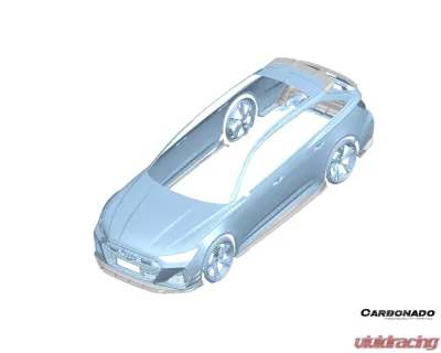 Carbonado DryCF AD Style Side Skirts Audi RS6 | RS7 C8 2019-2024 - DRYCFRS6-MAN-AD-SS