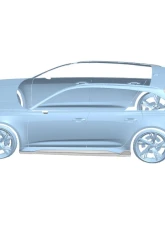 Carbonado DryCF AD Style Side Skirts Audi RS6 | RS7 C8 2019-2024                                     - DRYCFRS6-MAN-AD-SS - Image 4