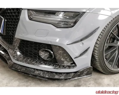 Carbonado DryCF MAN Style Trunk Front Bumper Vent Caps Audi RS7 2016-2019 - DRYCFRS7-MAN-CA