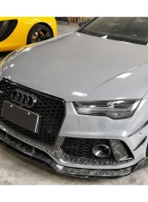 Carbonado DryCF MAN Style Trunk Front Bumper Vent Caps Audi RS7 2016-2019                                     - DRYCFRS7-MAN-CA - Image 7