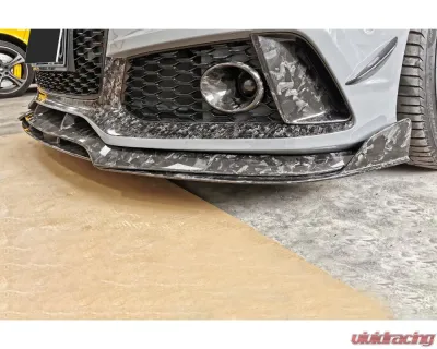 Carbonado Dry Carbon Fiber Front Lip Splitter for Audi RS7 2016-2019, MAN Style - DRYCFRS7-MAN-FL
