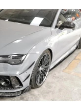 Carbonado DryCF MAN Style Side Skirts Audi RS7 2016-2019                                     - DRYCFRS7-MAN-SS - Image 7