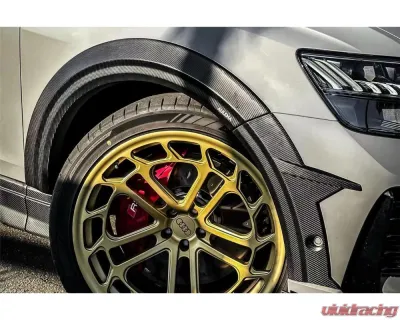 Carbonado DryFGCF AD Style Fender Flare Wheel Trims Audi RSQ8 2020-2023 - DRYFGCFRSQ8-MAN-AD-FF