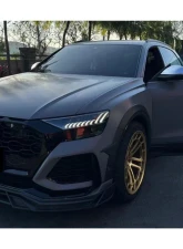 Carbonado DryFGCF AD Style Front Lip Splitter Audi RSQ8 2020-2023                                     - DRYFGCFRSQ8-MAN-AD-FL - Image 8