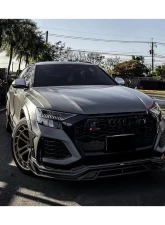 Carbonado DryFGCF AD Style Front Lip Splitter Audi RSQ8 2020-2023                                     - DRYFGCFRSQ8-MAN-AD-FL - Image 9