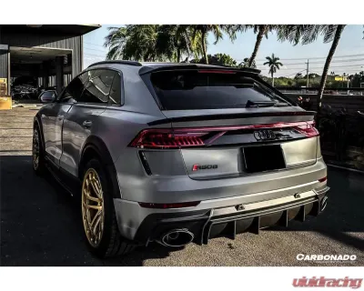 Carbonado DryCF AD Style Rear Diffuser Lip Audi RSQ8 2020-2023 - DRYCFRSQ8-MAN-AD-RD