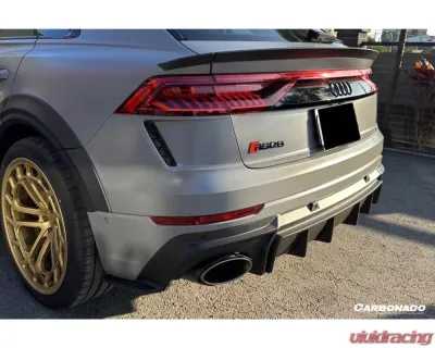 Carbonado DryCF AD Style Rear Diffuser Lip Audi RSQ8 2020-2023 - DRYCFRSQ8-MAN-AD-RD