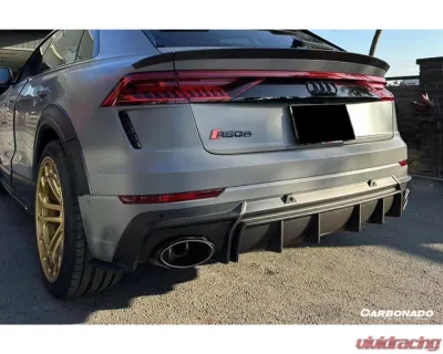 Carbonado DryCF AD Style Rear Diffuser Lip Audi RSQ8 2020-2023 - DRYCFRSQ8-MAN-AD-RD