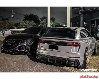 Carbonado DryCF AD Style Rear Diffuser Lip Audi RSQ8 2020-2023 - DRYCFRSQ8-MAN-AD-RD