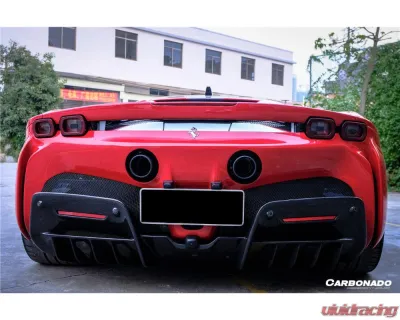 Carbonado DryCF OE Style Rear Diffuser Ferrari SF90 Stradale 2020+ - DRYCFSF90-MAN-RD