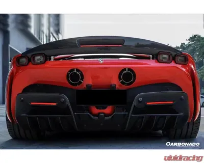 Carbonado DryCF OE Style Rear Diffuser Ferrari SF90 Stradale 2020+ - DRYCFSF90-MAN-RD