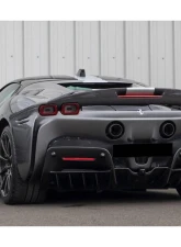 Ferrari SF90 Stradale 2020+ Carbonado AV Style Carbon Fiber Trunk Spoiler SF90-MAN-TV-W                                     - DRYFGCFSF90-MAN-TV-W - Image 11