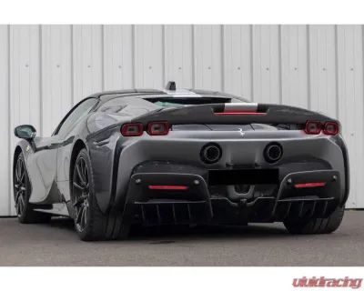 Ferrari SF90 Stradale 2020+ Carbonado AV Style Carbon Fiber Trunk Spoiler SF90-MAN-TV-W - DRYFGCFSF90-MAN-TV-W