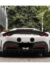 Ferrari SF90 Stradale 2020+ Carbonado AV Style Carbon Fiber Trunk Spoiler SF90-MAN-TV-W                                     - DRYFGCFSF90-MAN-TV-W - Image 14