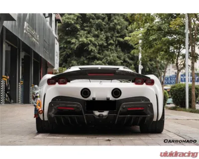 Ferrari SF90 Stradale 2020+ Carbonado AV Style Carbon Fiber Trunk Spoiler SF90-MAN-TV-W - DRYFGCFSF90-MAN-TV-W