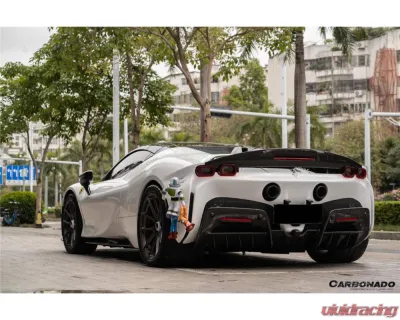 Ferrari SF90 Stradale 2020+ Carbonado AV Style Carbon Fiber Trunk Spoiler SF90-MAN-TV-W - DRYFGCFSF90-MAN-TV-W