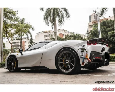 Ferrari SF90 Stradale 2020+ Carbonado AV Style Carbon Fiber Trunk Spoiler SF90-MAN-TV-W - DRYFGCFSF90-MAN-TV-W