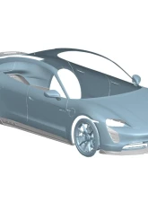 Porsche Taycan Carbonado DryCF AD Style Front Bumper Air Vents 2019-2024                                     - DRYCFTaycan-MAN-AD-FBV - Image 2