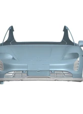 Porsche Taycan Carbonado DryCF AD Style Front Lip 2019-2024 GTS Turbo                                     - DRYCFTaycan-MAN-AD-FL - Image 3