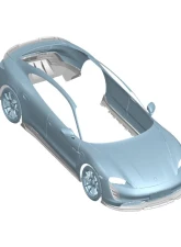 Porsche Taycan Carbonado DryCF AD Style Front Lip 2019-2024 GTS Turbo                                     - DRYCFTaycan-MAN-AD-FL - Image 2