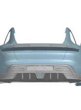 Carbonado DryCF AD Style Rear Diffuser Lip Porsche Taycan 2019-2024                                     - DRYCFTaycan-MAN-AD-RD - Image 3