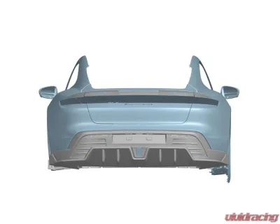 Carbonado DryCF AD Style Rear Diffuser Lip Porsche Taycan 2019-2024 - DRYCFTaycan-MAN-AD-RD