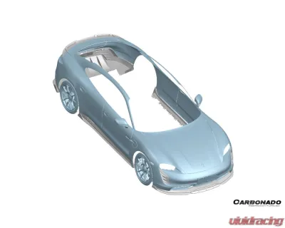 Carbonado DryCF AD Style Side Skirts Porsche Taycan 2019-2024 - DRYCFTaycan-MAN-AD-SS