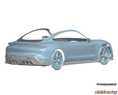 Carbonado DryCF AD Style Side Skirts Porsche Taycan 2019-2024 - DRYCFTaycan-MAN-AD-SS