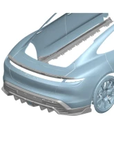 Porsche Taycan Carbonado DryCF AD Style Trunk Spoiler 2019-2024                                     - DRYCFTaycan-MAN-AD-TS - Image 5